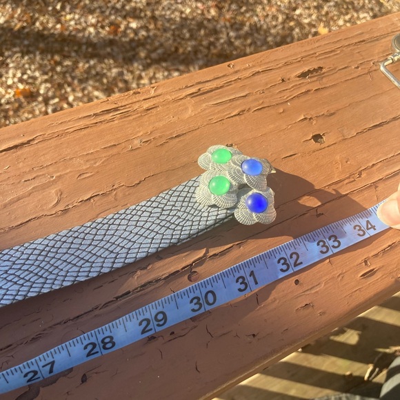 Silver snakeskin belt - Picture 6 of 8